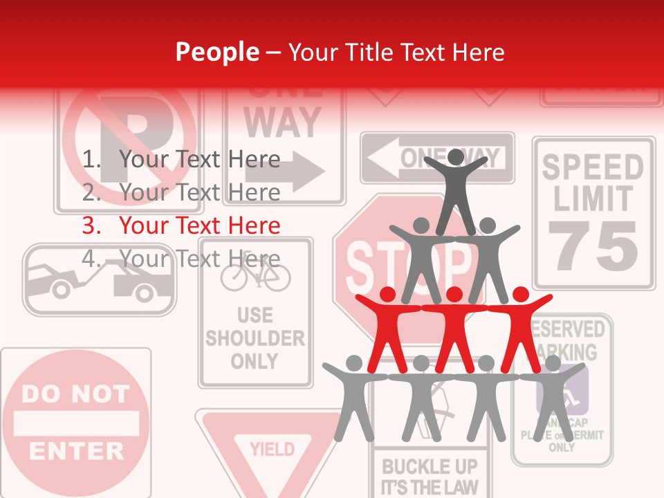 Warning Speed Yield PowerPoint Template