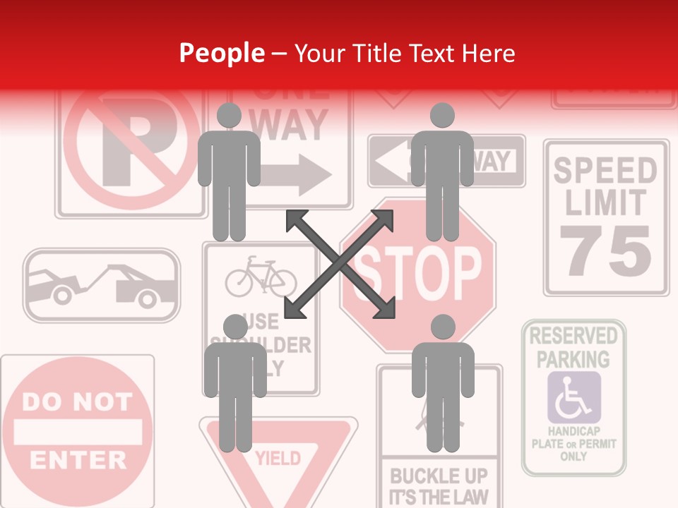 Warning Speed Yield PowerPoint Template