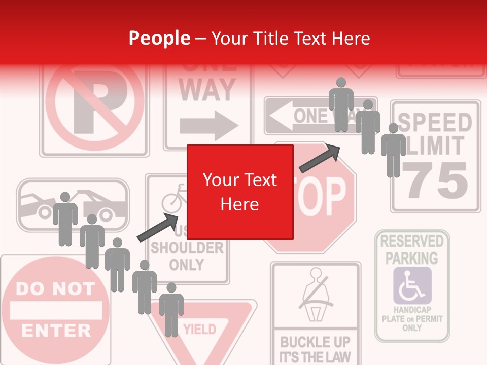 Warning Speed Yield PowerPoint Template