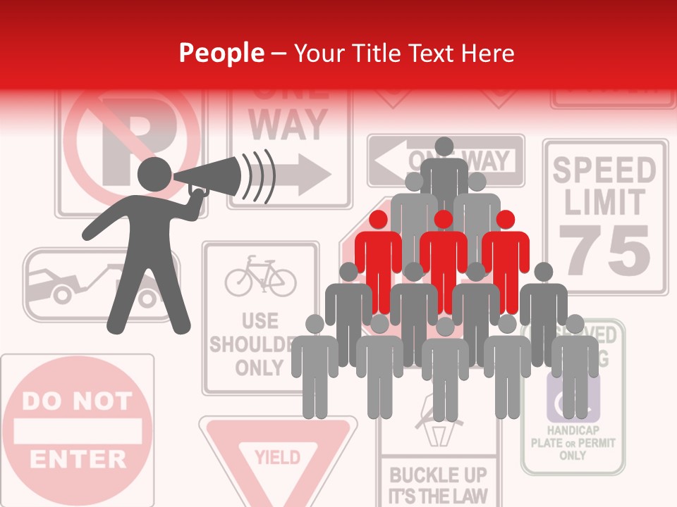 Warning Speed Yield PowerPoint Template