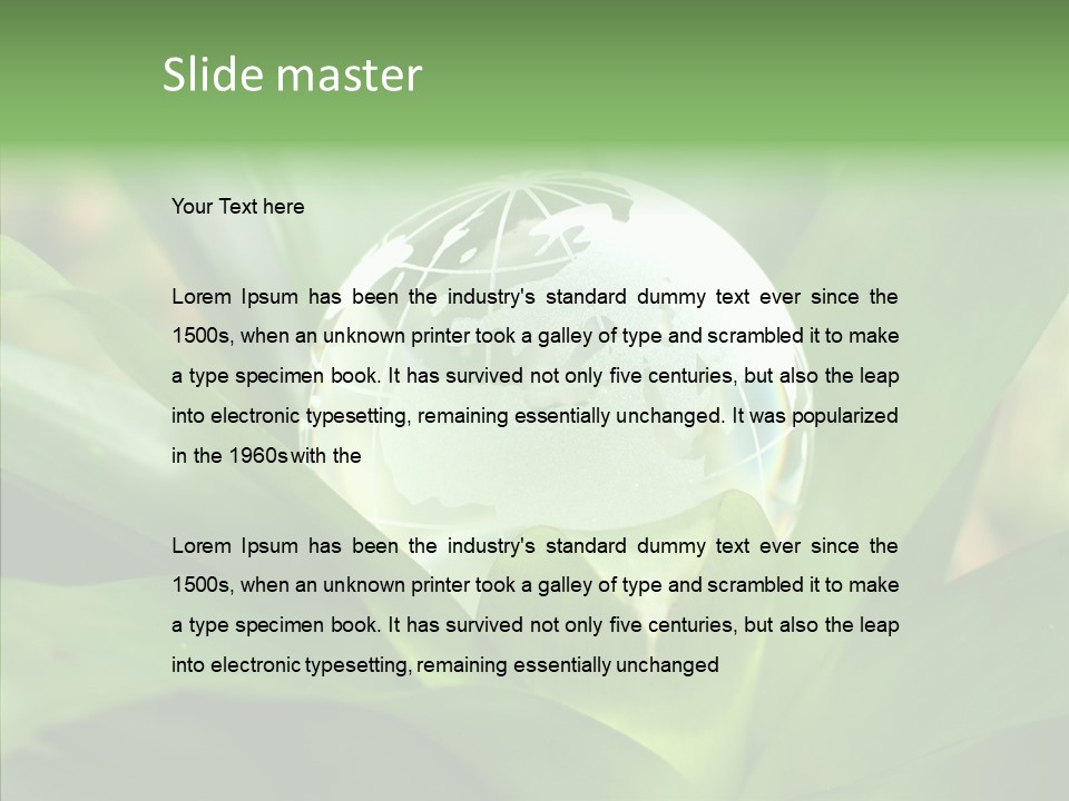 Europe Continent Crystal PowerPoint Template