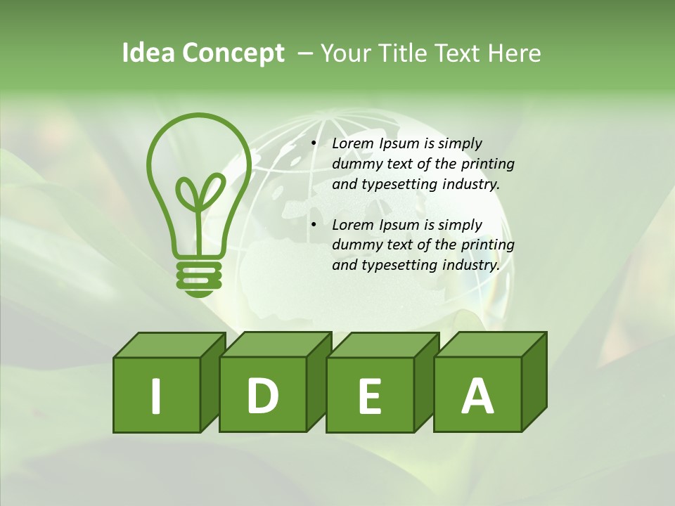 Europe Continent Crystal PowerPoint Template