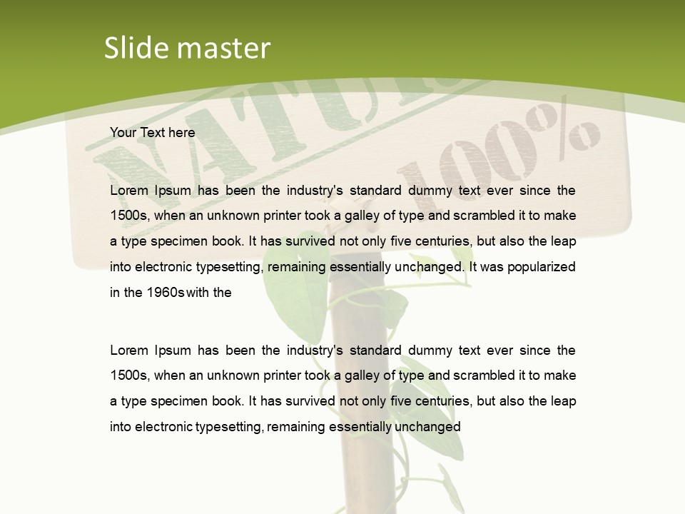 Food Message Environmental PowerPoint Template