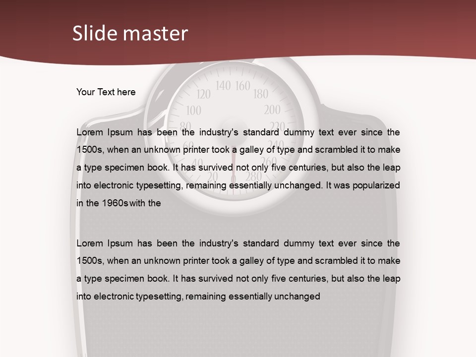 Healthy Nobody Weight PowerPoint Template