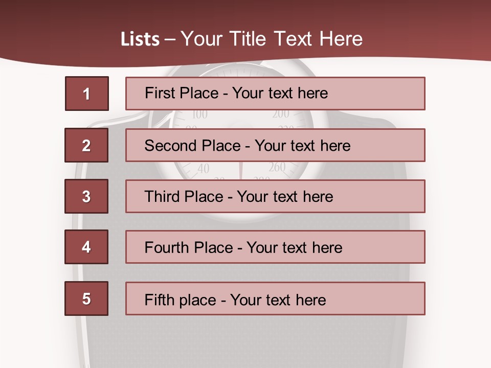 Healthy Nobody Weight PowerPoint Template
