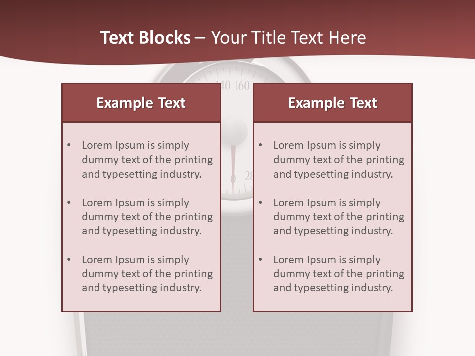Healthy Nobody Weight PowerPoint Template