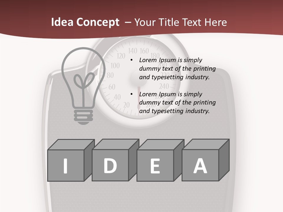 Healthy Nobody Weight PowerPoint Template