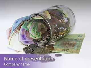 Note Jar Economies PowerPoint Template