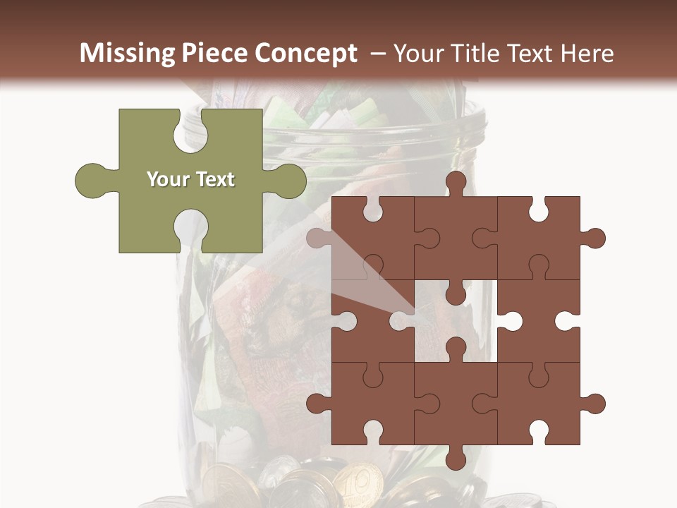 Glass Banknote Hryvnia PowerPoint Template