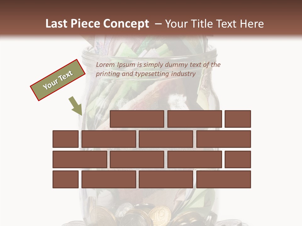 Glass Banknote Hryvnia PowerPoint Template