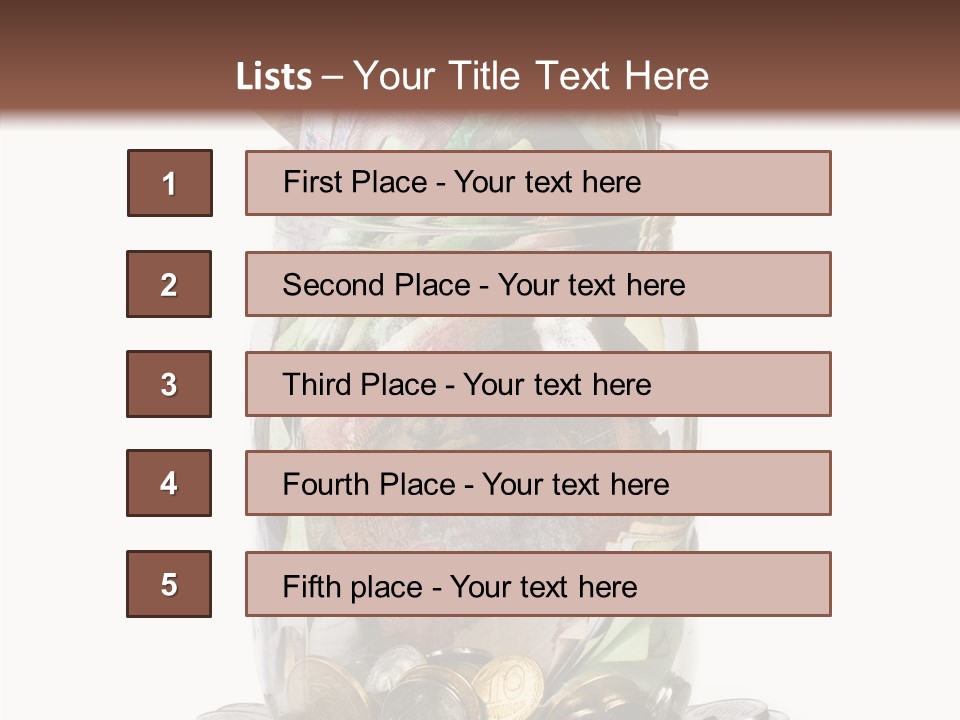 Glass Banknote Hryvnia PowerPoint Template