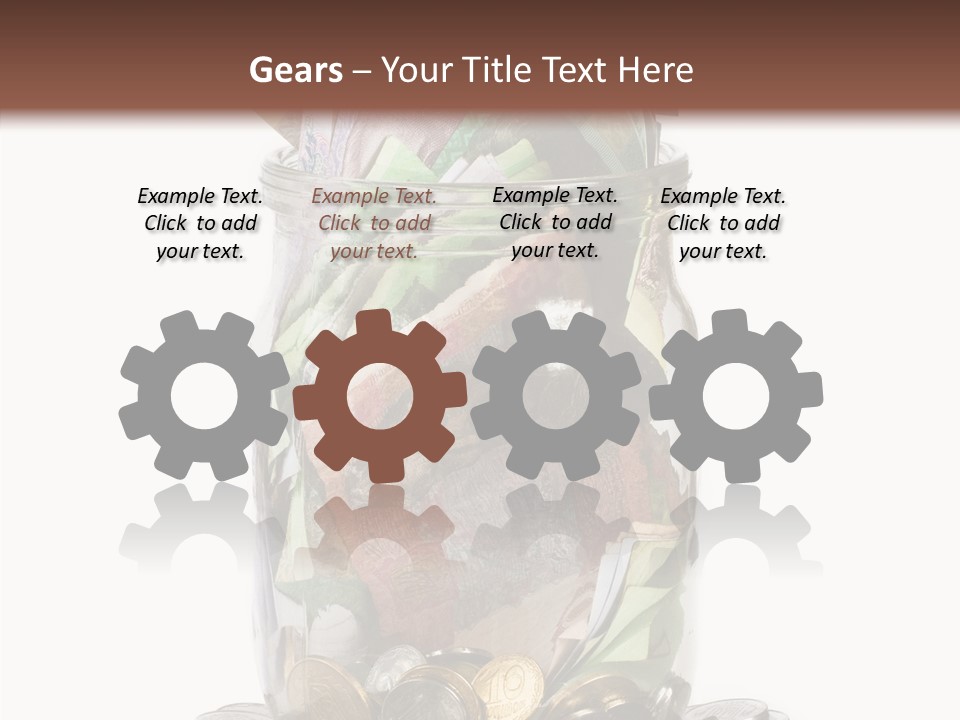 Glass Banknote Hryvnia PowerPoint Template