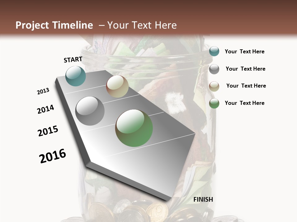 Glass Banknote Hryvnia PowerPoint Template
