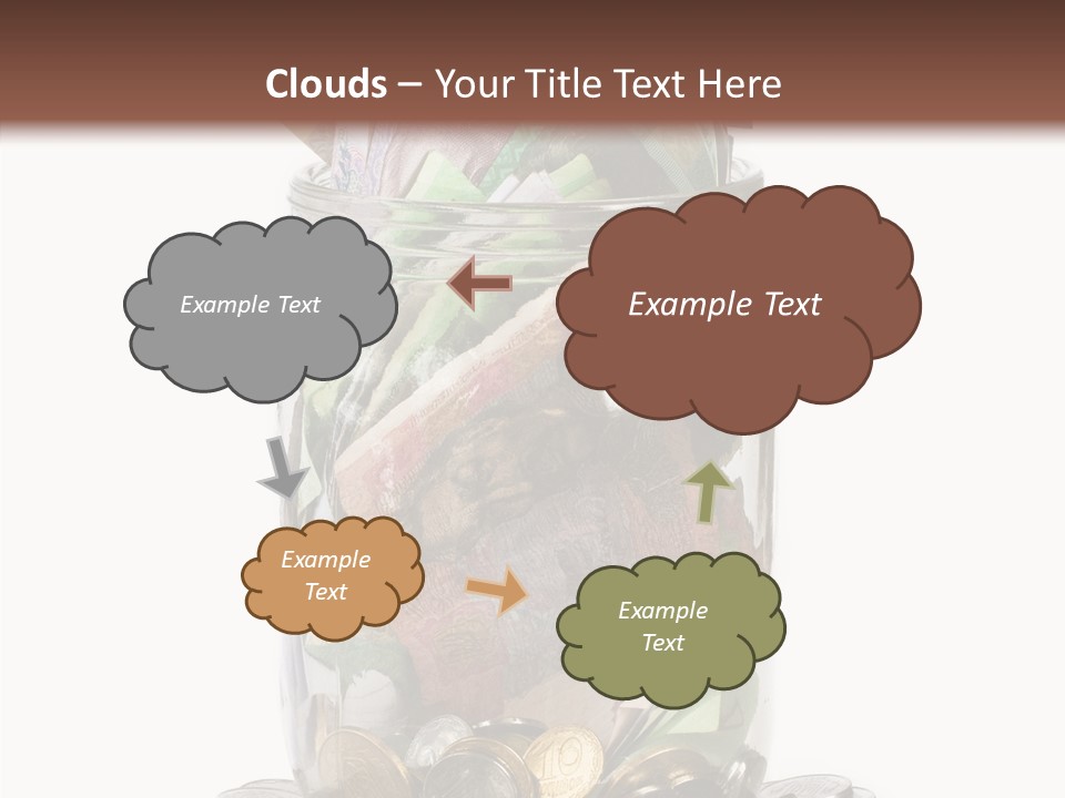 Glass Banknote Hryvnia PowerPoint Template