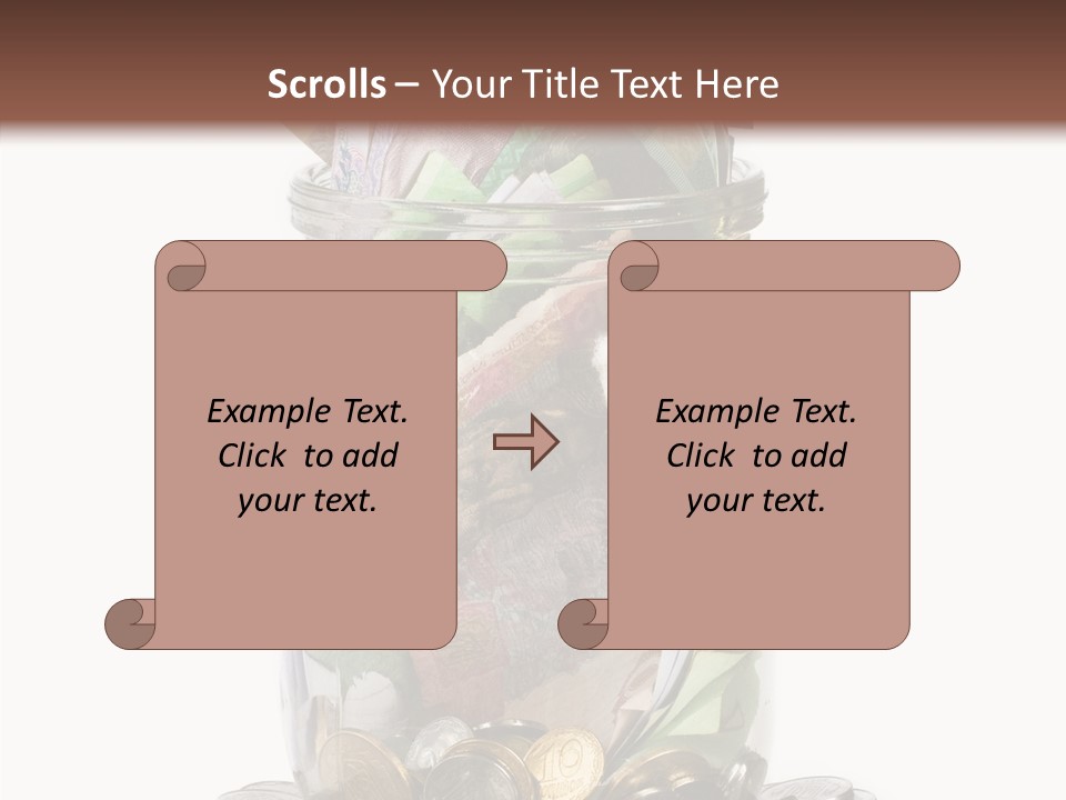 Glass Banknote Hryvnia PowerPoint Template