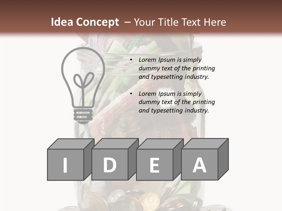 Glass Banknote Hryvnia PowerPoint Template