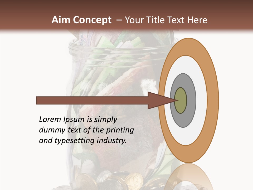 Glass Banknote Hryvnia PowerPoint Template