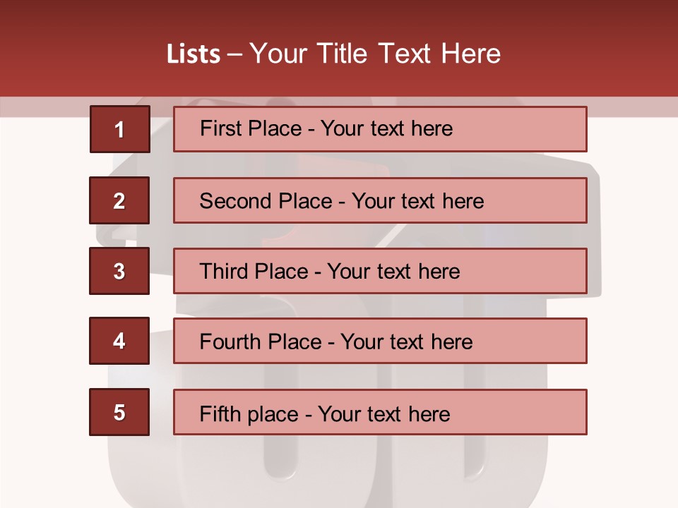Three Blue Number PowerPoint Template
