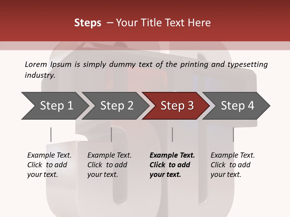 Three Blue Number PowerPoint Template