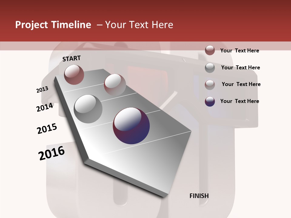 Three Blue Number PowerPoint Template