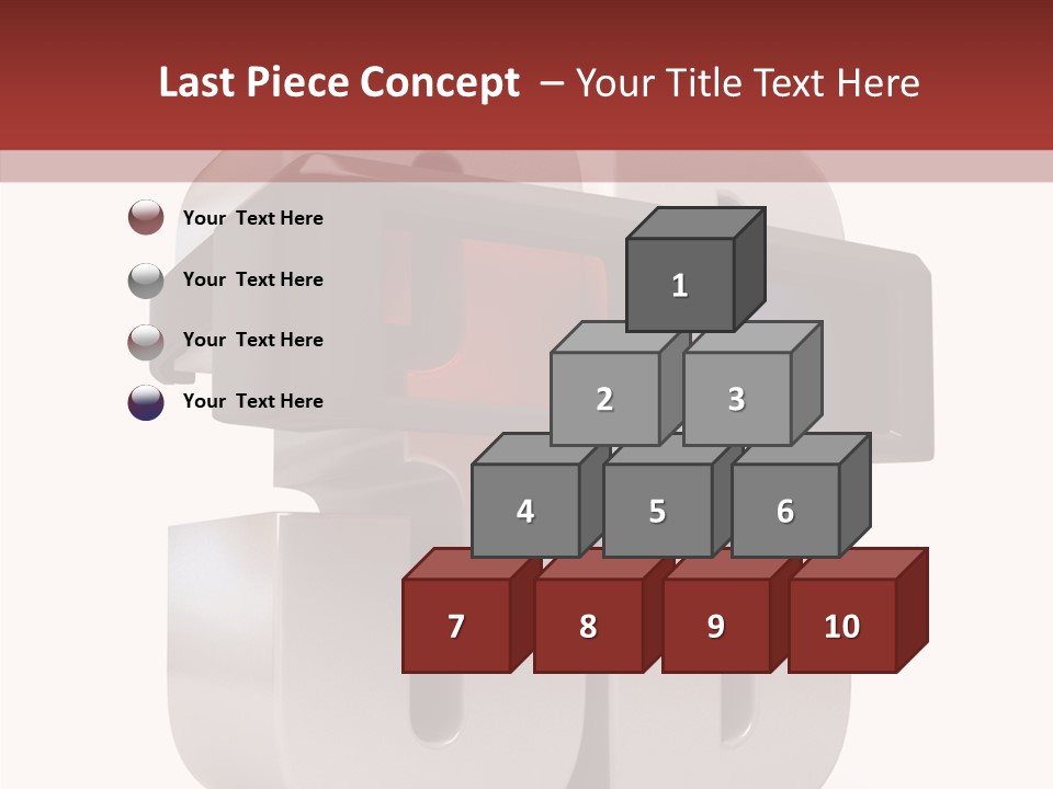 Three Blue Number PowerPoint Template