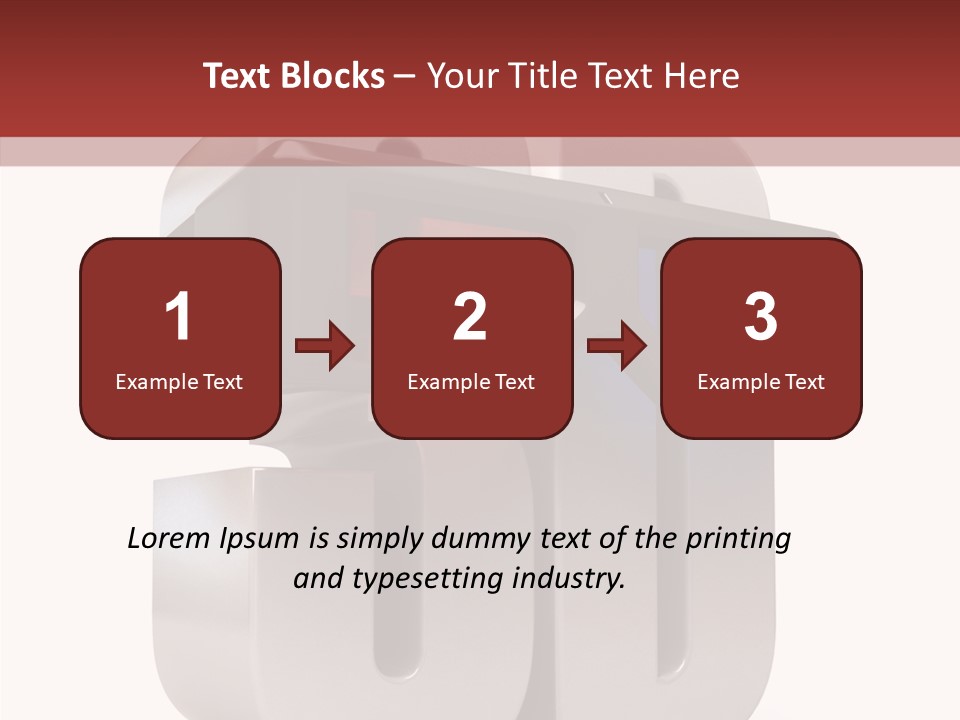 Three Blue Number PowerPoint Template