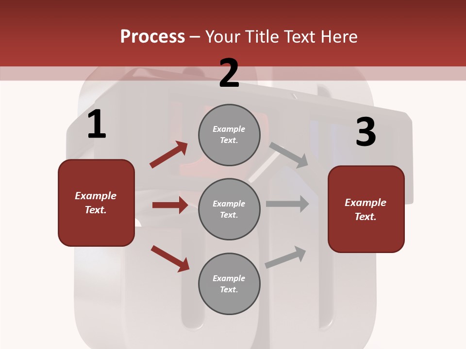 Three Blue Number PowerPoint Template