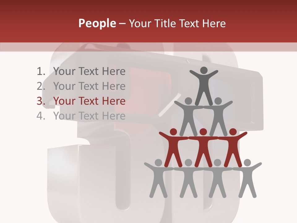 Three Blue Number PowerPoint Template