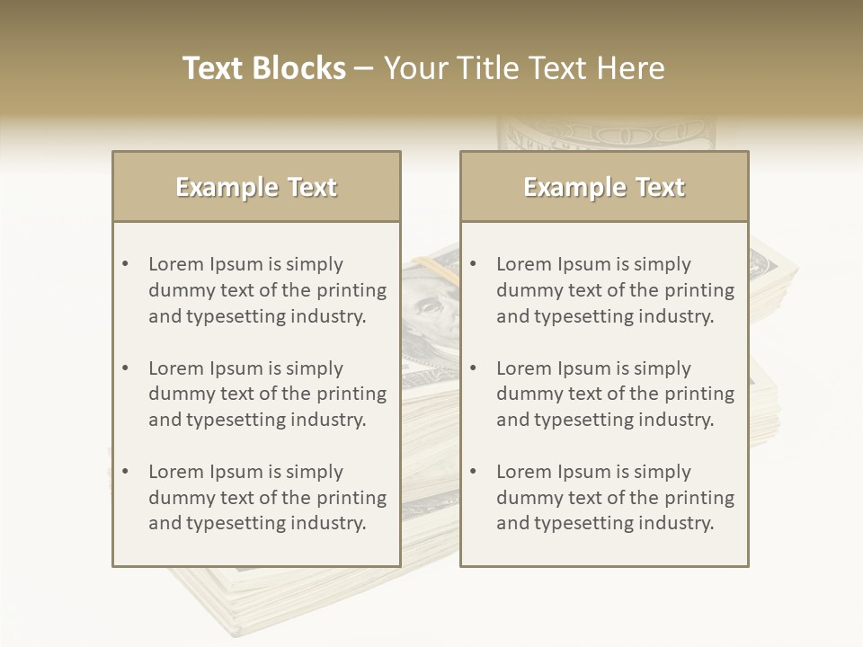 Dollar Band Backdrop PowerPoint Template