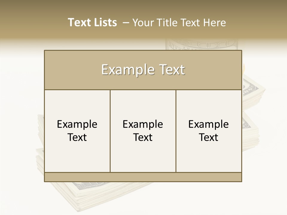 Dollar Band Backdrop PowerPoint Template