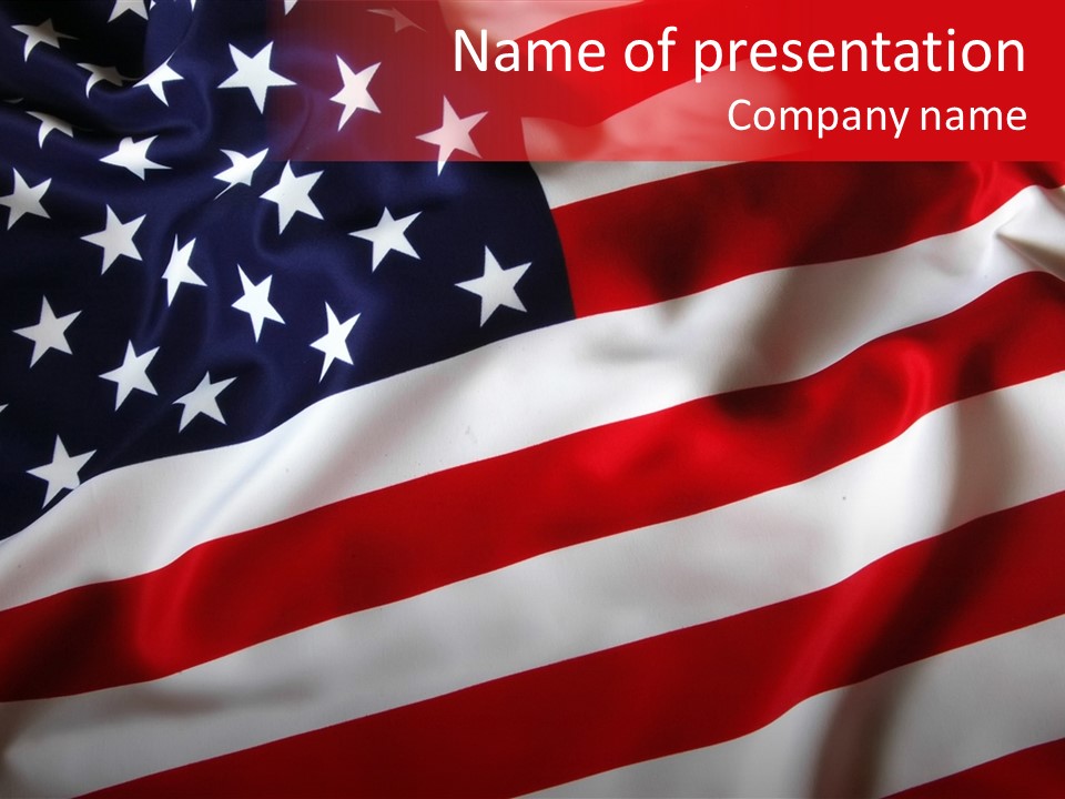 American Blur Background PowerPoint Template