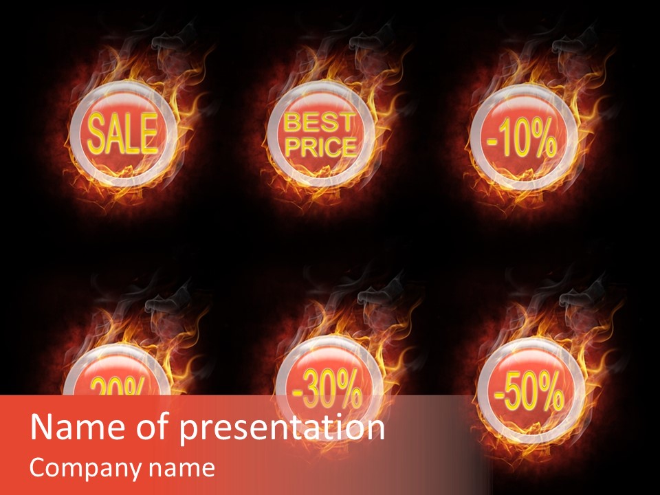 Retail Sign Black PowerPoint Template