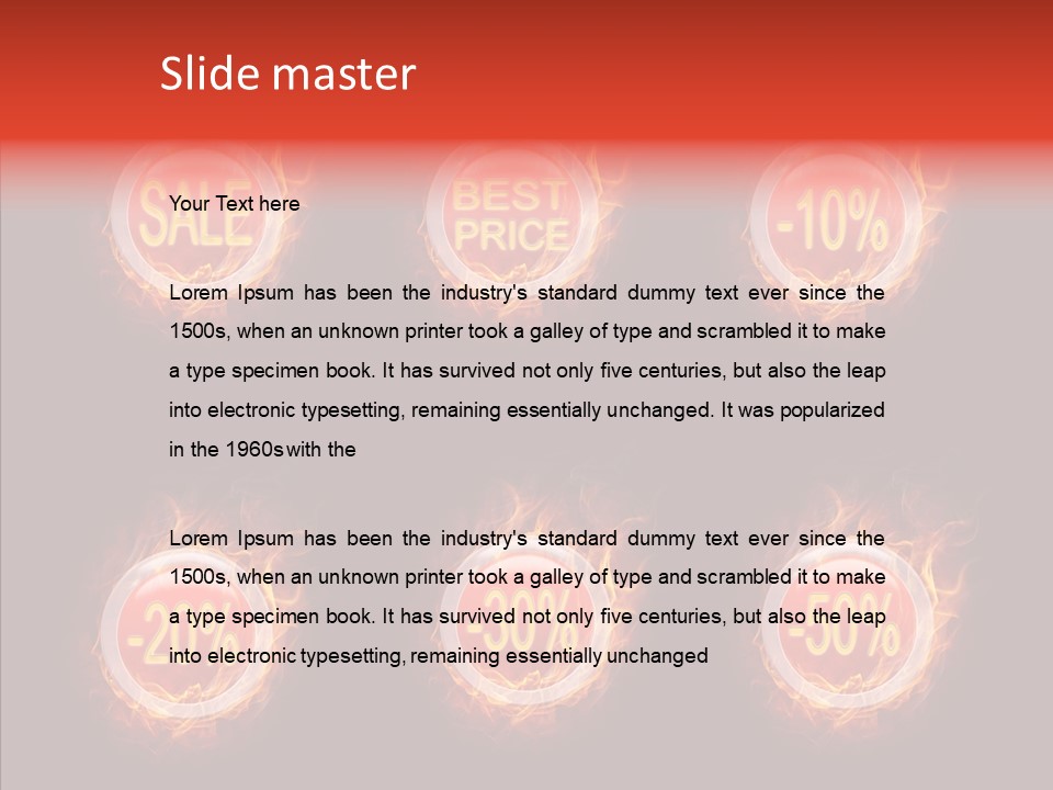 Retail Sign Black PowerPoint Template