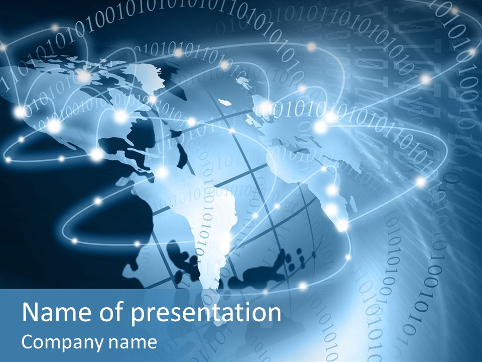 Internet Tourism Virtual PowerPoint Template