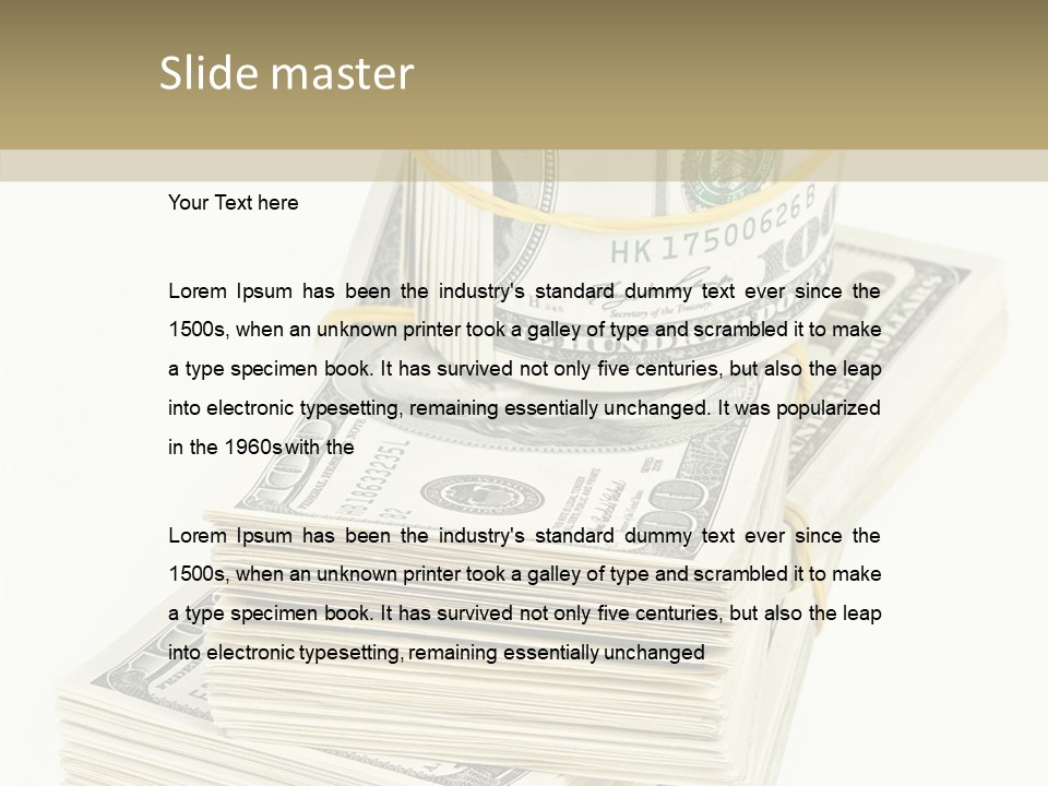 Currency Background Wages PowerPoint Template