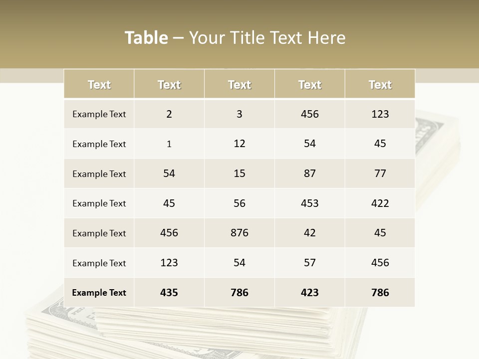 Currency Background Wages PowerPoint Template