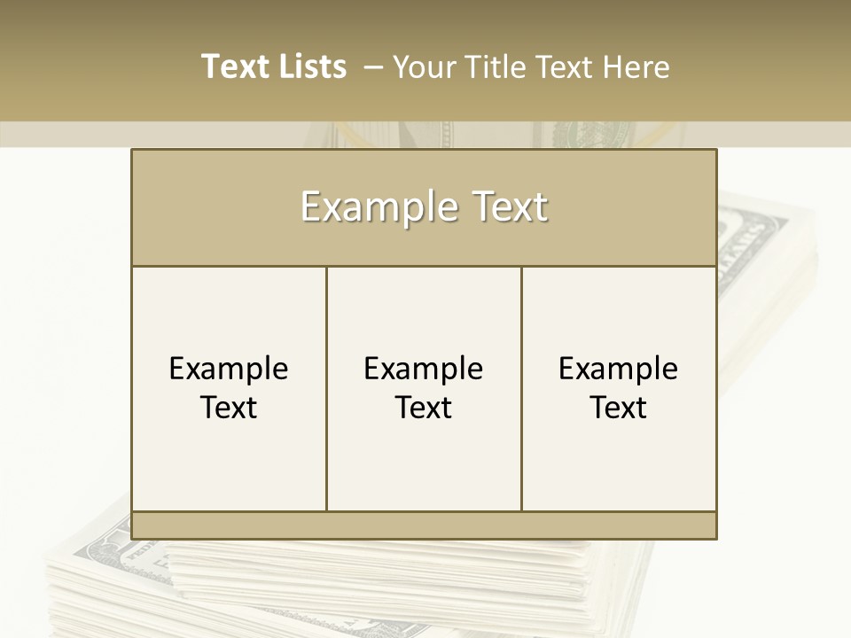 Currency Background Wages PowerPoint Template