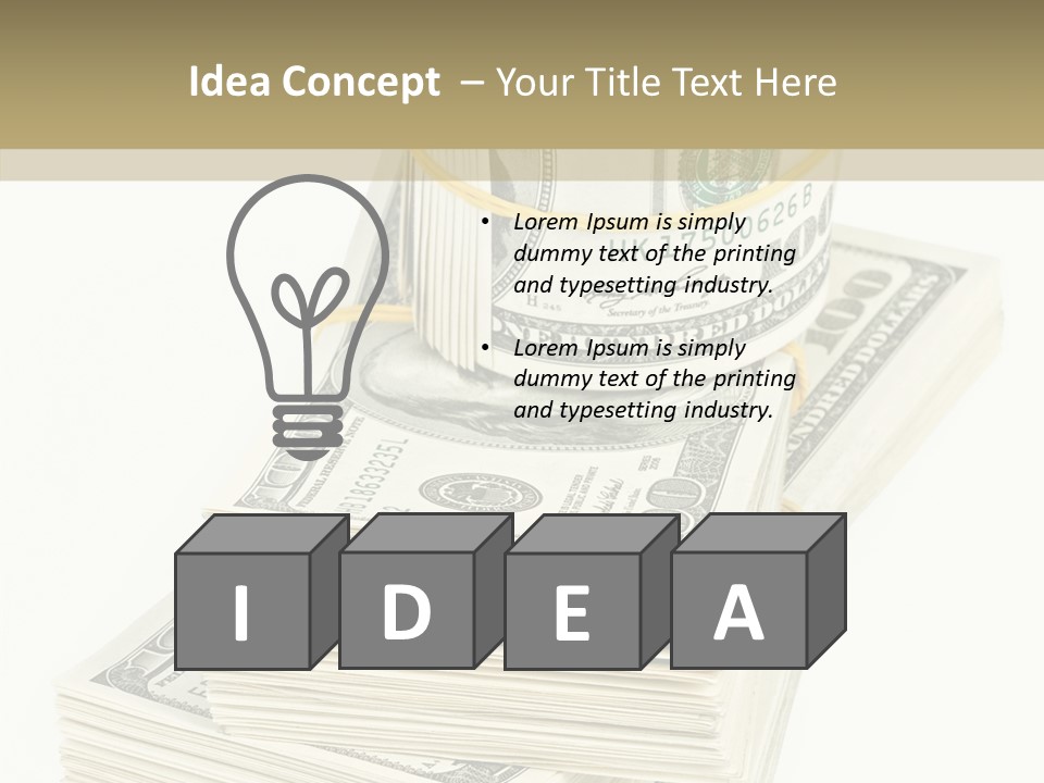 Currency Background Wages PowerPoint Template