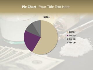 White Amphetamine Money PowerPoint Template