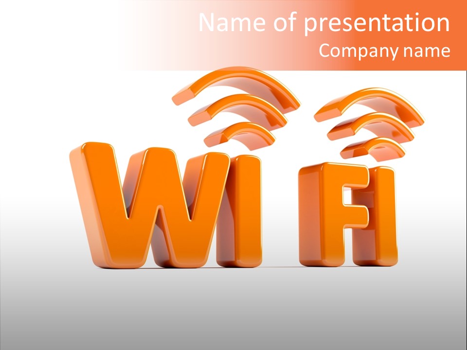 White Wifi Spot PowerPoint Template