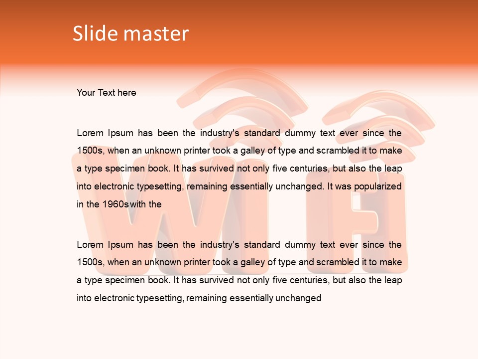 White Wifi Spot PowerPoint Template