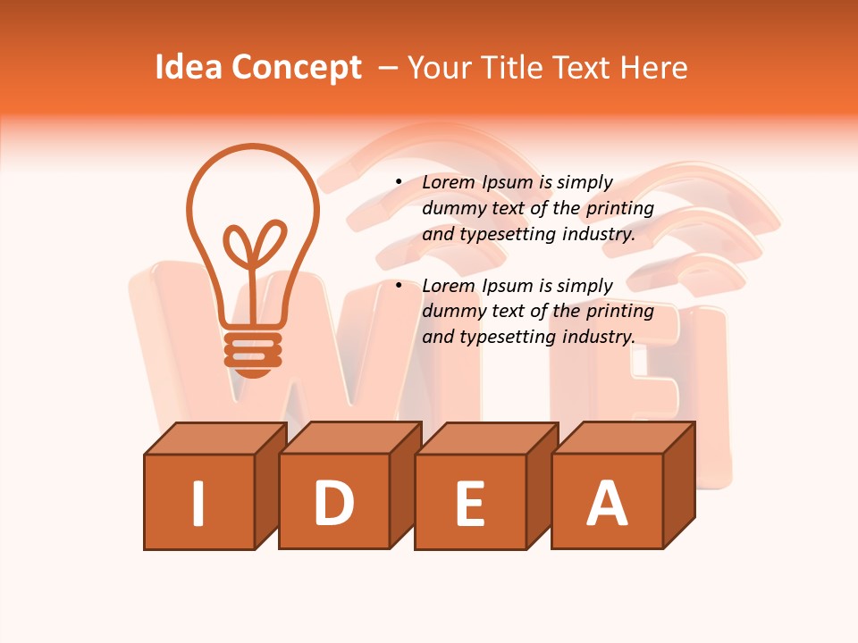 White Wifi Spot PowerPoint Template