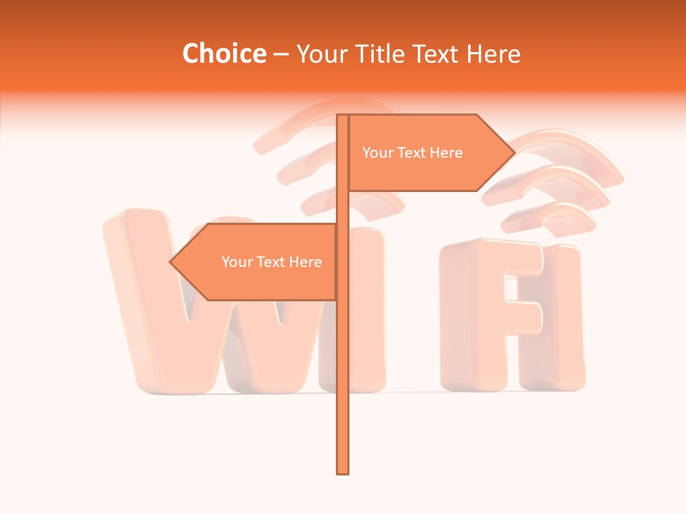 White Wifi Spot PowerPoint Template