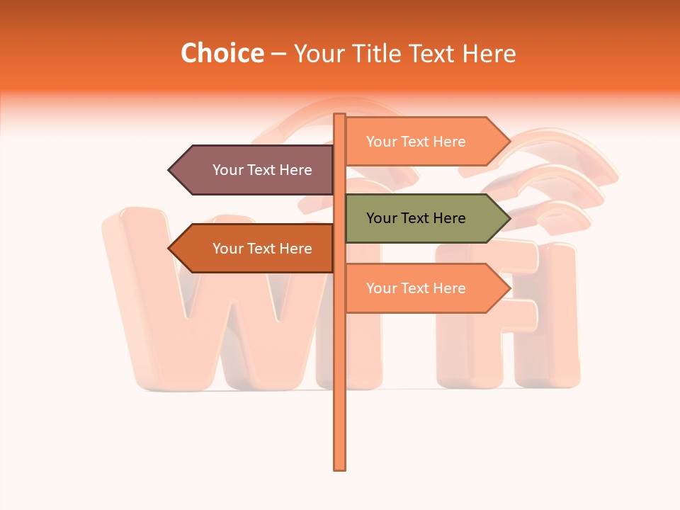 White Wifi Spot PowerPoint Template
