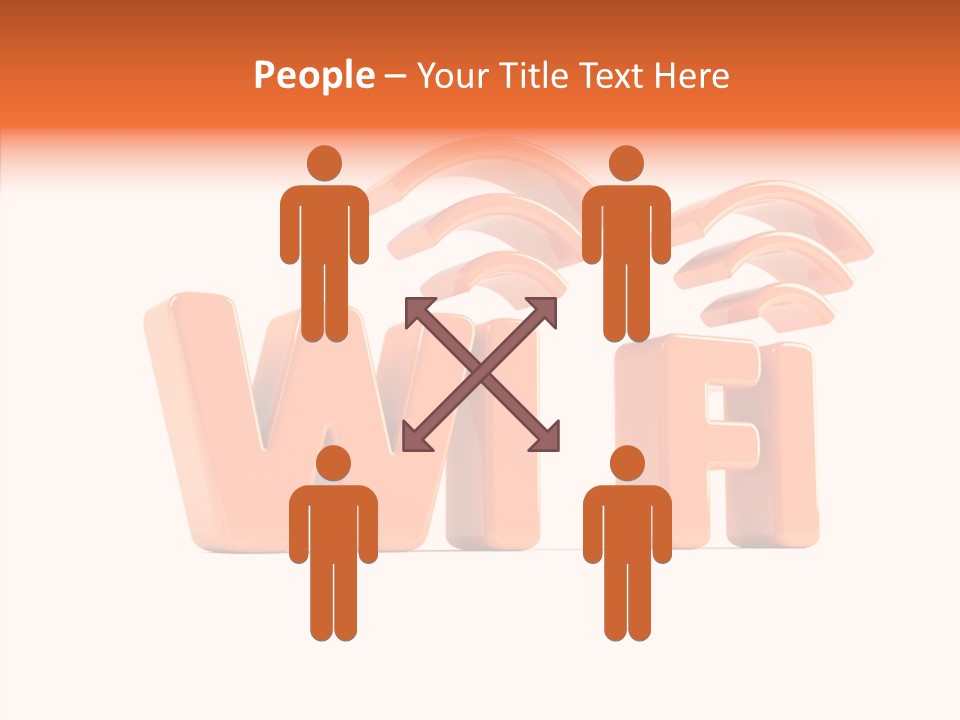 White Wifi Spot PowerPoint Template