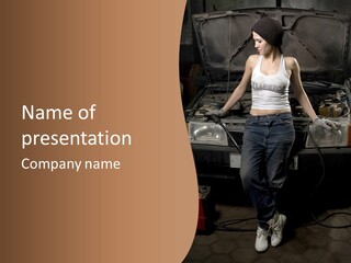 Car Woman Service PowerPoint Template