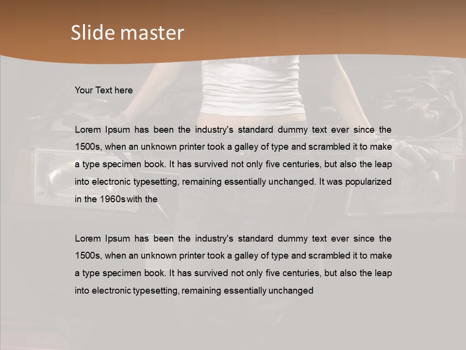 Car Woman Service PowerPoint Template