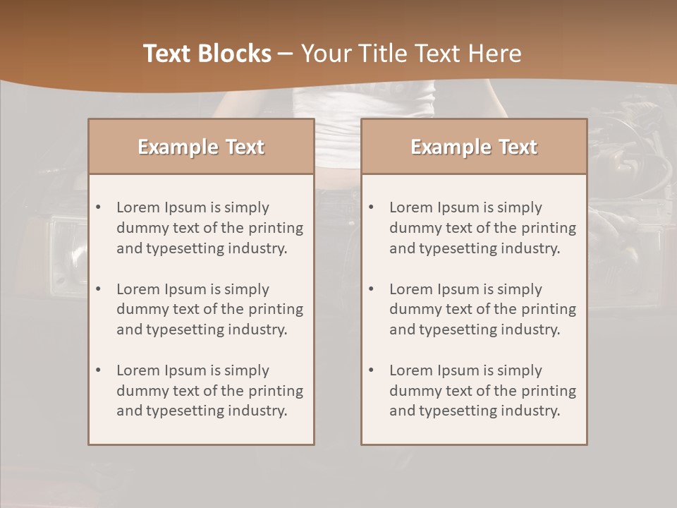 Car Woman Service PowerPoint Template
