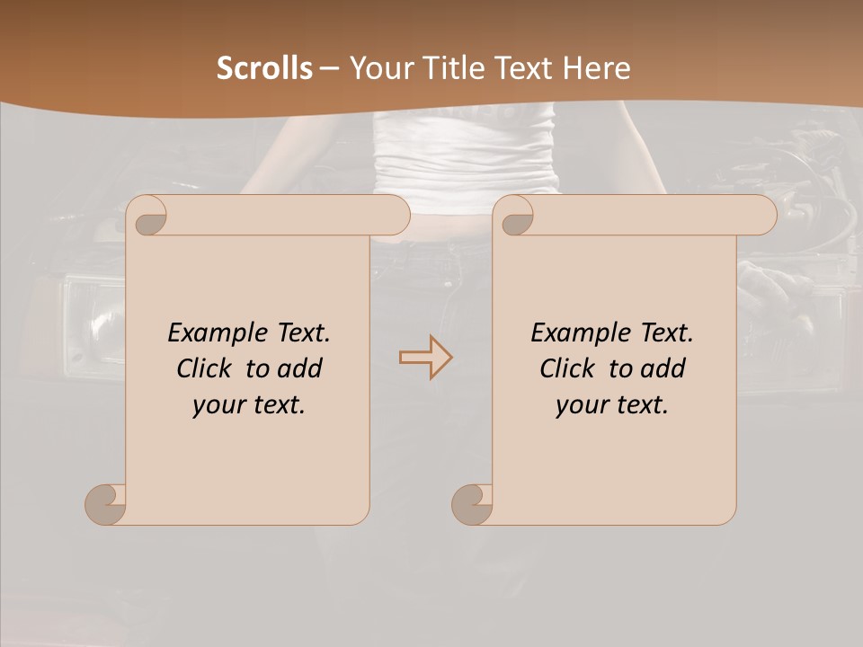 Car Woman Service PowerPoint Template
