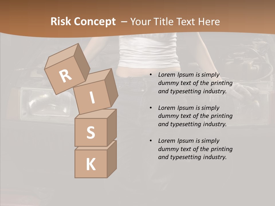 Car Woman Service PowerPoint Template